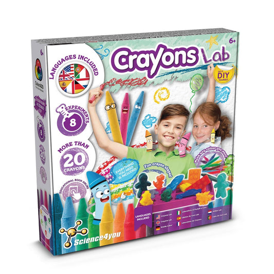 Crayon Factory Kit I promotional game (complete set view) with custom logo branding