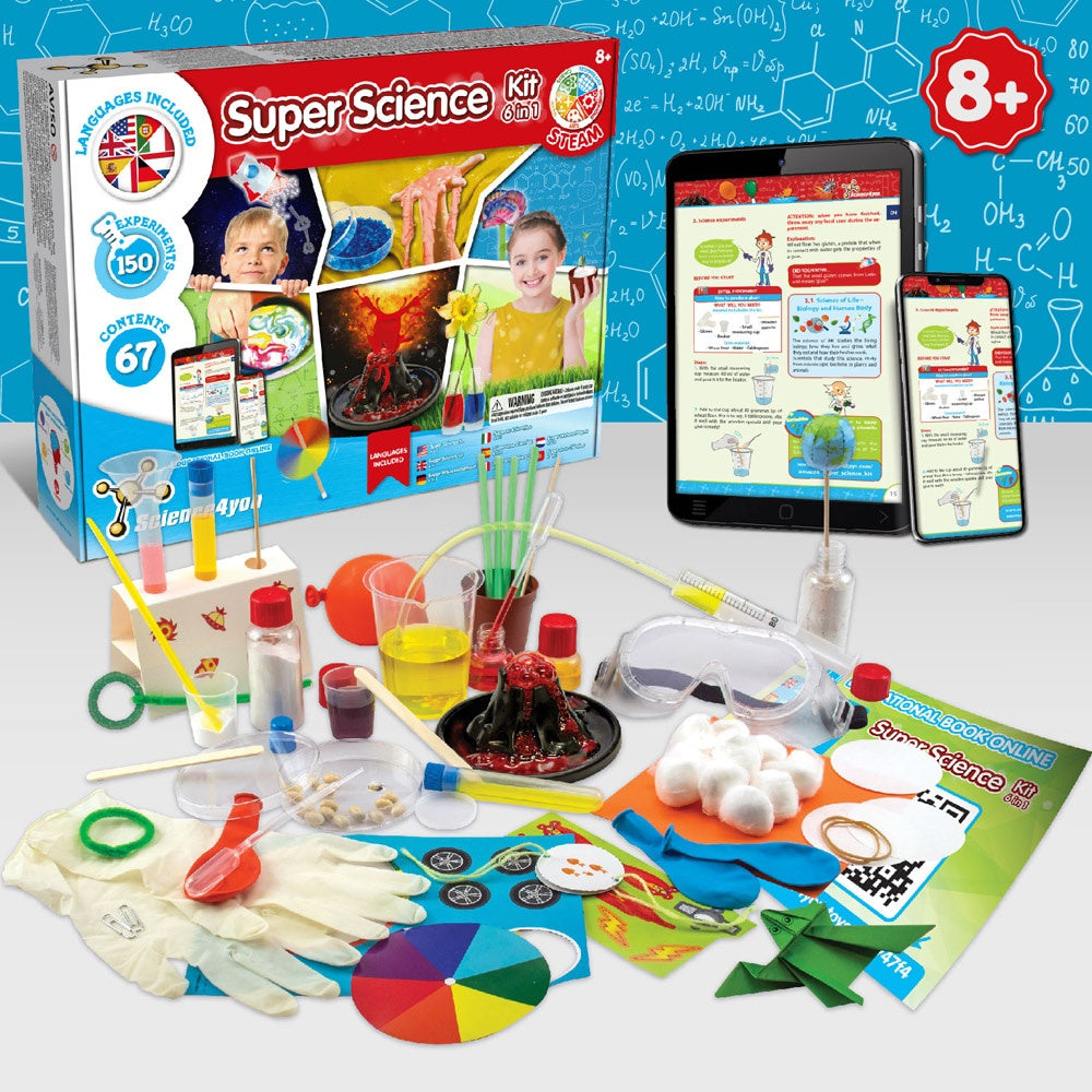 6 in 1 Super Science Kit I promotional game in assorted (detail view) with custom logo branding