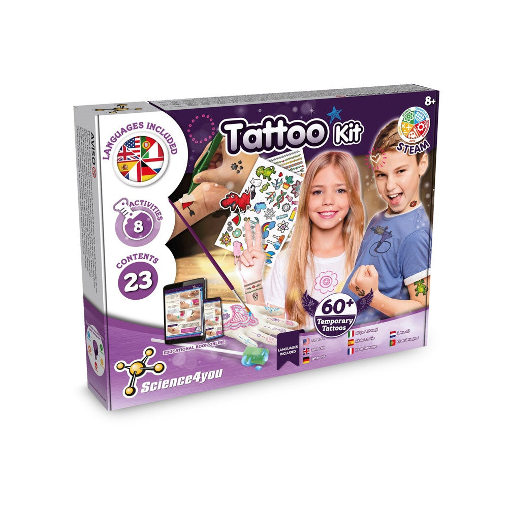 Tattoo Factory Kit I promotional game (complete set view) with custom logo branding