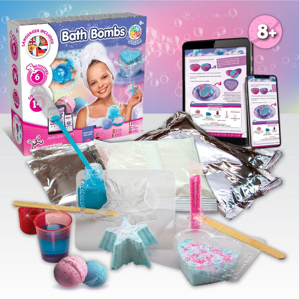 Bath Bombs Kit I promotional game in assorted (detail view) with custom logo branding