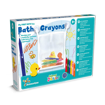 BATH CRAYONS promotional game in assorted (detail view) with custom logo branding