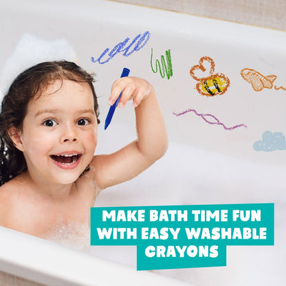 BATH CRAYONS promotional game in assorted (detail view) with custom logo branding