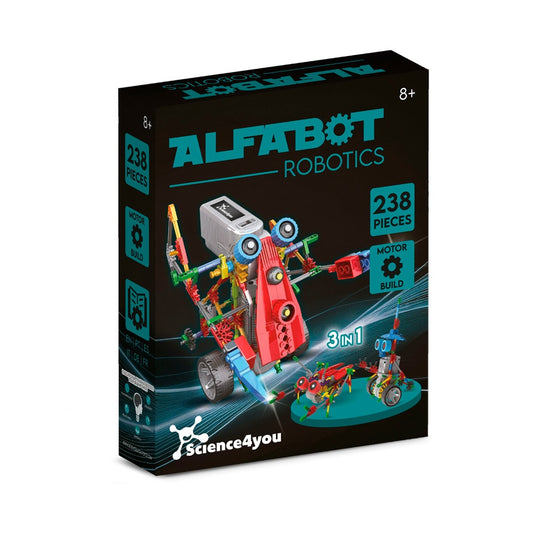 ALFABOT promotional game (complete set view) with custom logo branding