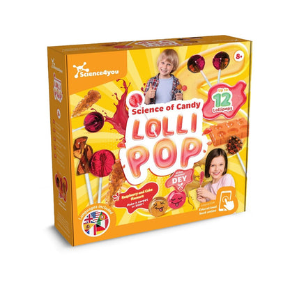 LOLLIPOP FACTORY promotional game (complete set view) with custom logo branding