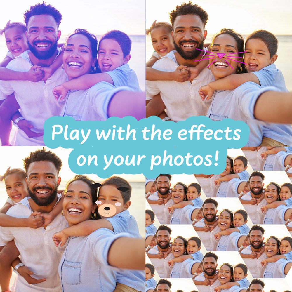 INSTANT CAMERA promotional game in assorted (detail view) with custom logo branding