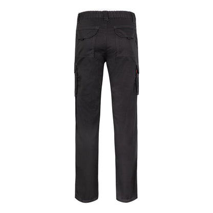 VL LUGH promotional workwear garment in black (detail view) with custom logo branding