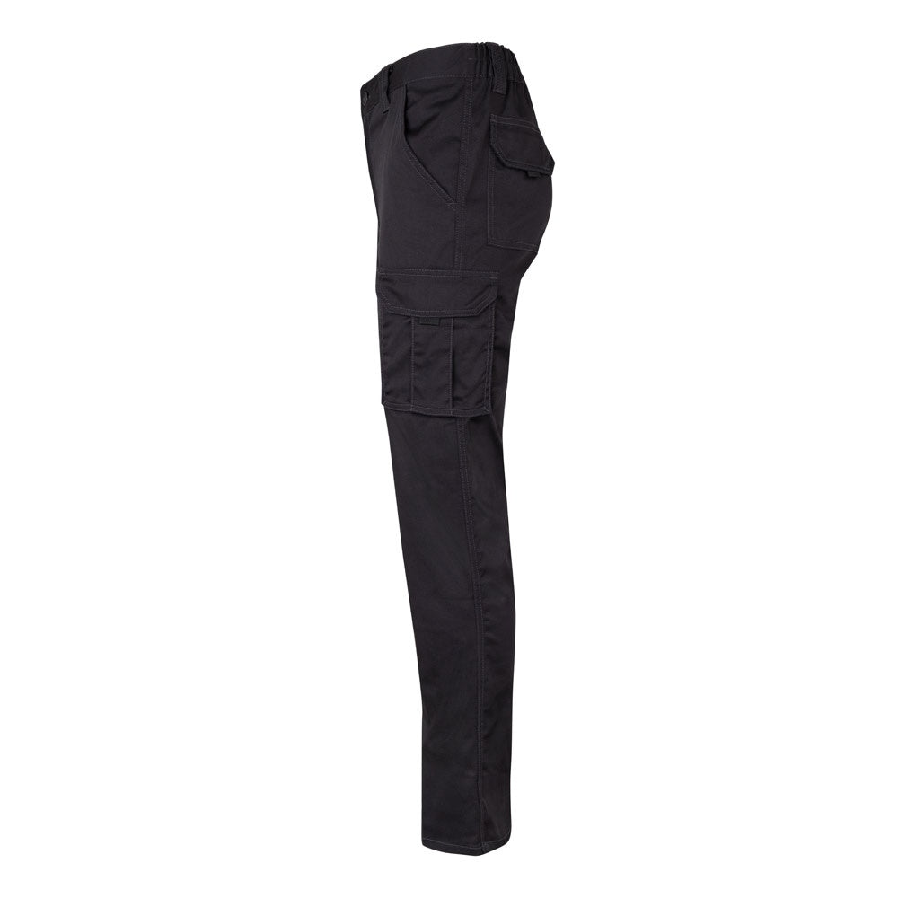 VL LUGH promotional workwear garment in black (detail view) with custom logo branding
