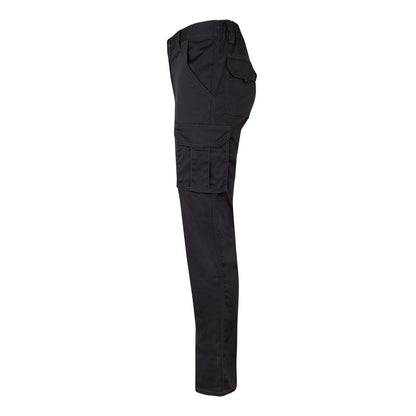 VL LUGH promotional workwear garment in black (detail view) with custom logo branding