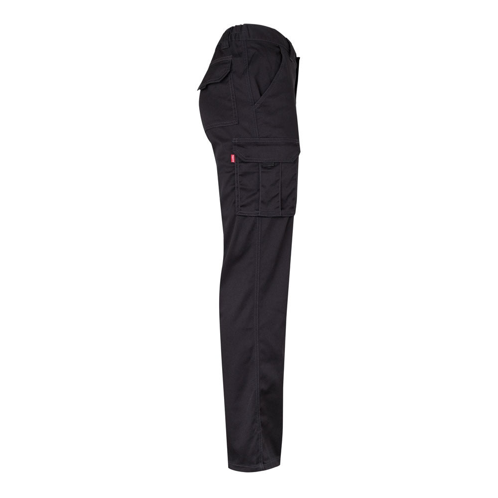 VL LUGH promotional workwear garment in black (detail view) with custom logo branding