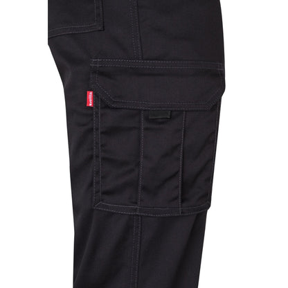 VL LUGH promotional workwear garment in black (detail view) with custom logo branding