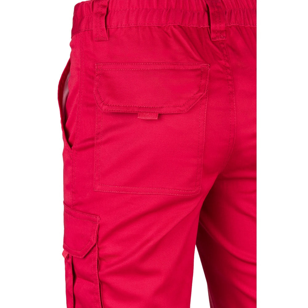VL LUGH promotional workwear garment in red with custom logo branding