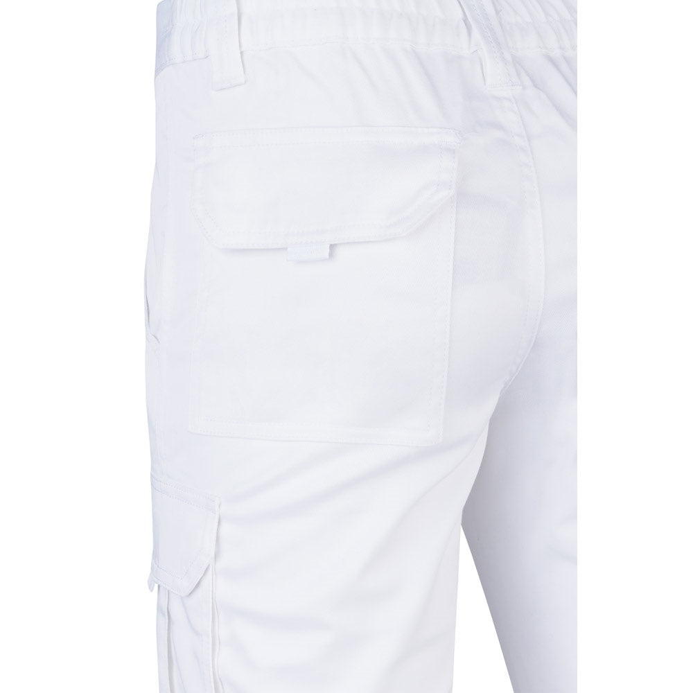 VL LUGH promotional workwear garment in white with custom logo branding