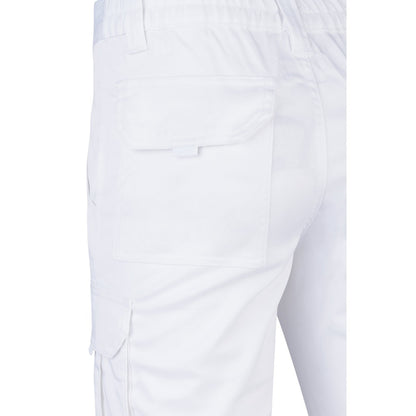 VL LUGH promotional workwear garment in white with custom logo branding