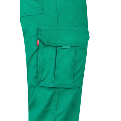 VL LUGH promotional workwear garment in green (detail view) with custom logo branding