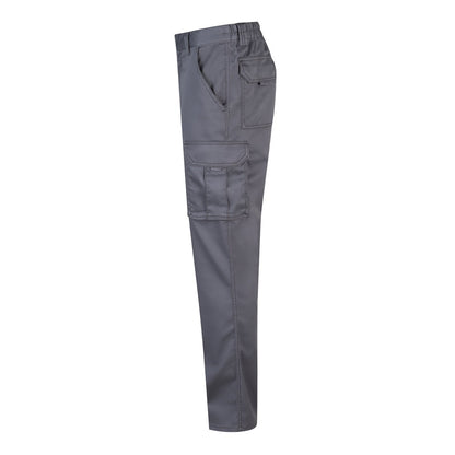 VL LUGH promotional workwear garment in grey (detail view) with custom logo branding