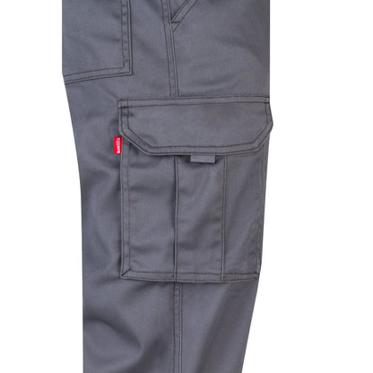 VL LUGH promotional workwear garment in grey (detail view) with custom logo branding