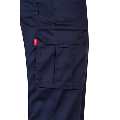 VL LUGH promotional workwear garment in navy blue (detail view) with custom logo branding