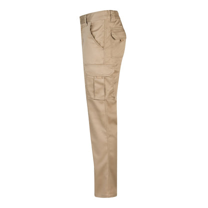 VL LUGH promotional workwear garment in light natural (detail view) with custom logo branding