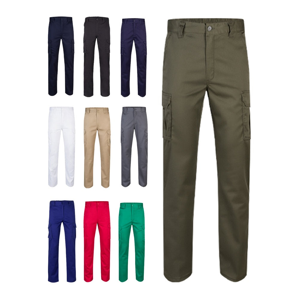 VL LUGH promotional workwear garment in grey (complete set view) with custom logo branding