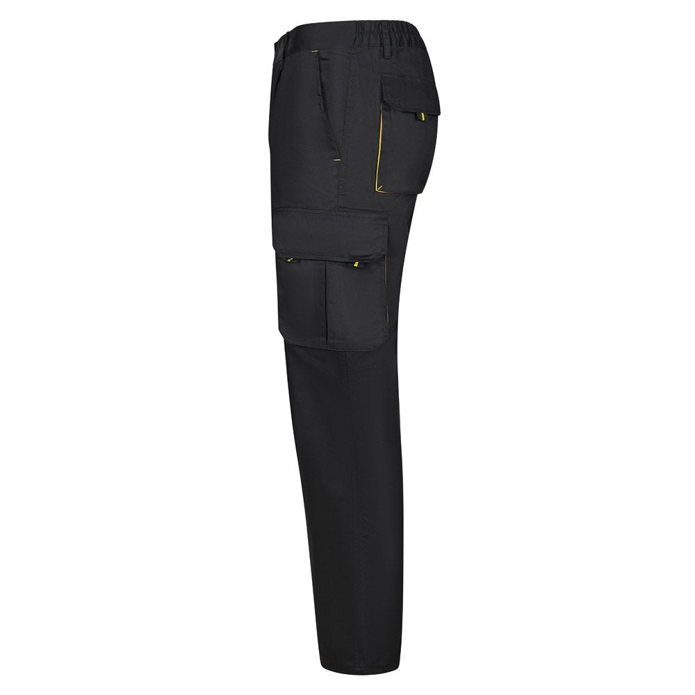 VL HYPNOS promotional workwear garment in black / yellow (detail view) with custom logo branding