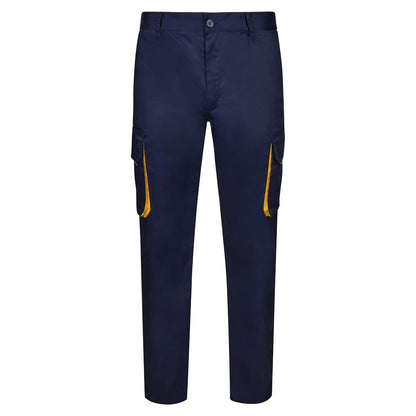 VL HYPNOS promotional workwear garment in navy blue / yellow with custom logo branding