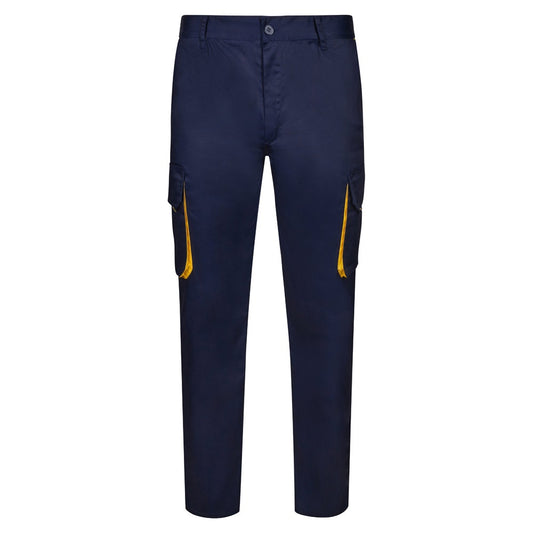 VL HYPNOS promotional workwear garment in navy blue / yellow with custom logo branding