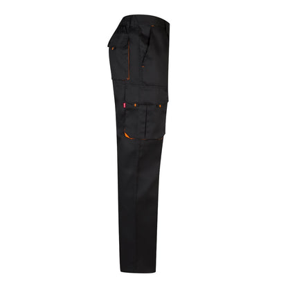 VL HYPNOS promotional workwear garment in black / orange (detail view) with custom logo branding