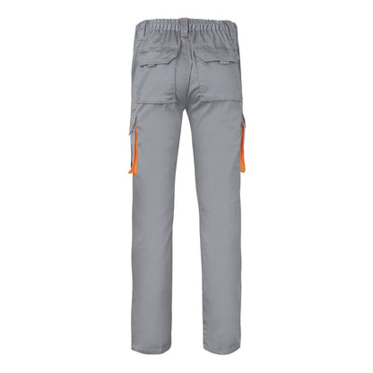 VL HYPNOS promotional workwear garment in grey / orange (detail view) with custom logo branding