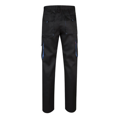 VL HYPNOS promotional workwear garment in black / light blue (detail view) with custom logo branding