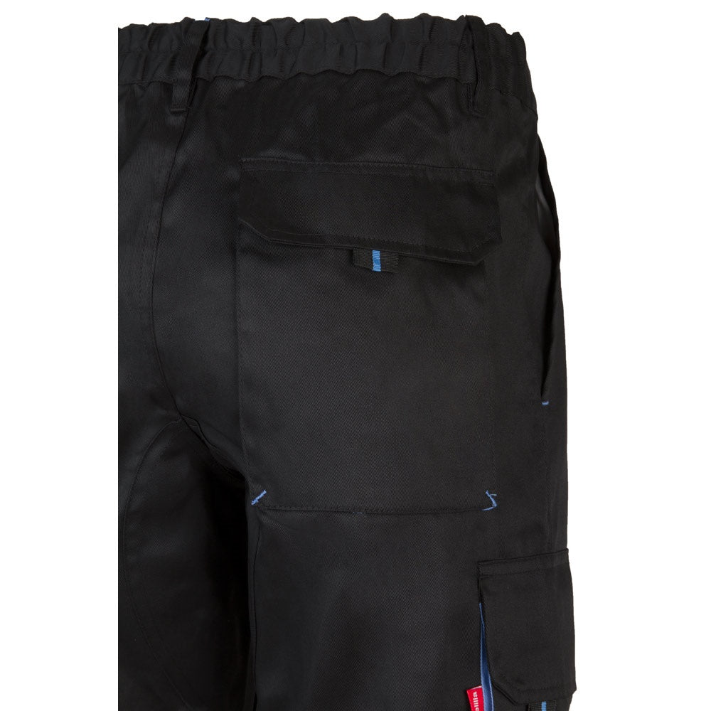 VL HYPNOS promotional workwear garment in black / light blue with custom logo branding