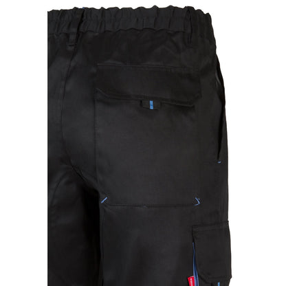 VL HYPNOS promotional workwear garment in black / light blue with custom logo branding