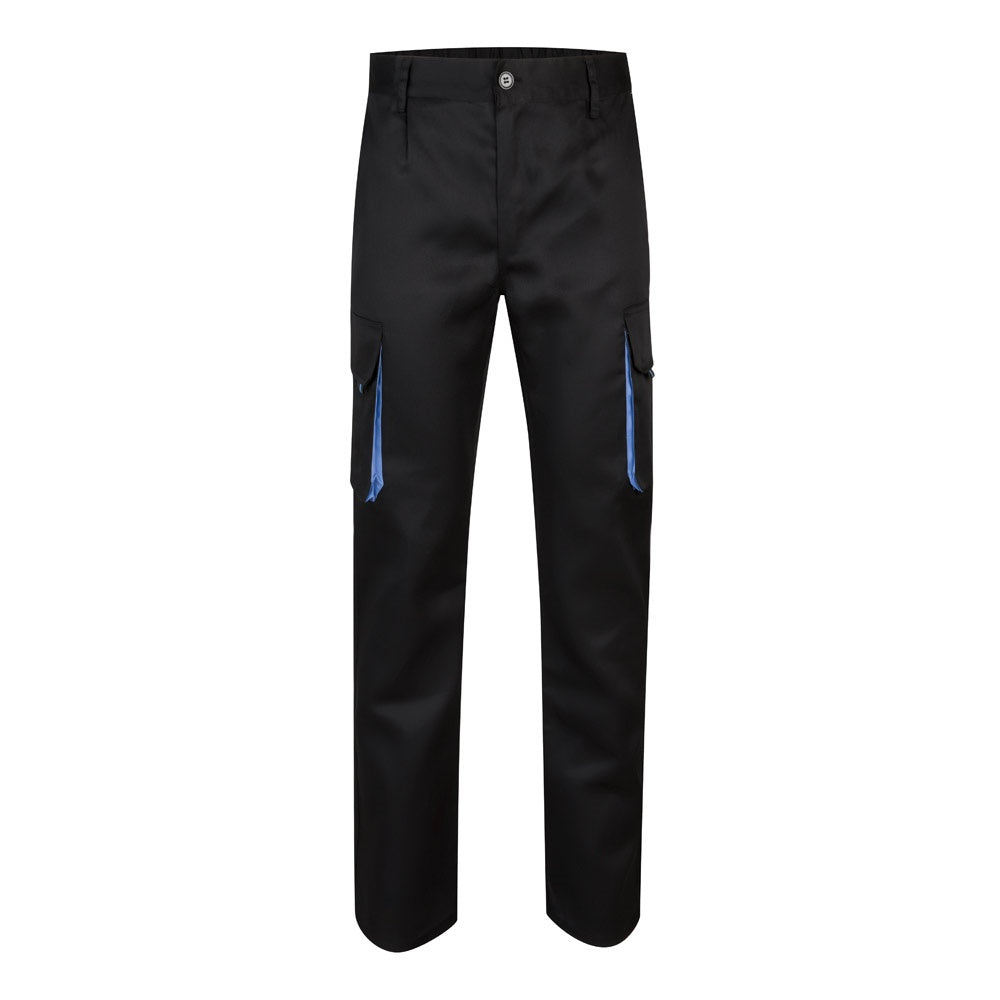 VL HYPNOS promotional workwear garment in black / light blue with custom logo branding