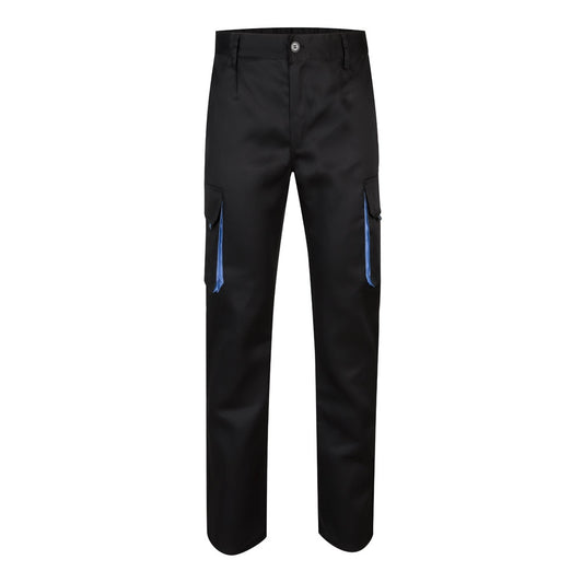 VL HYPNOS promotional workwear garment in black / light blue with custom logo branding