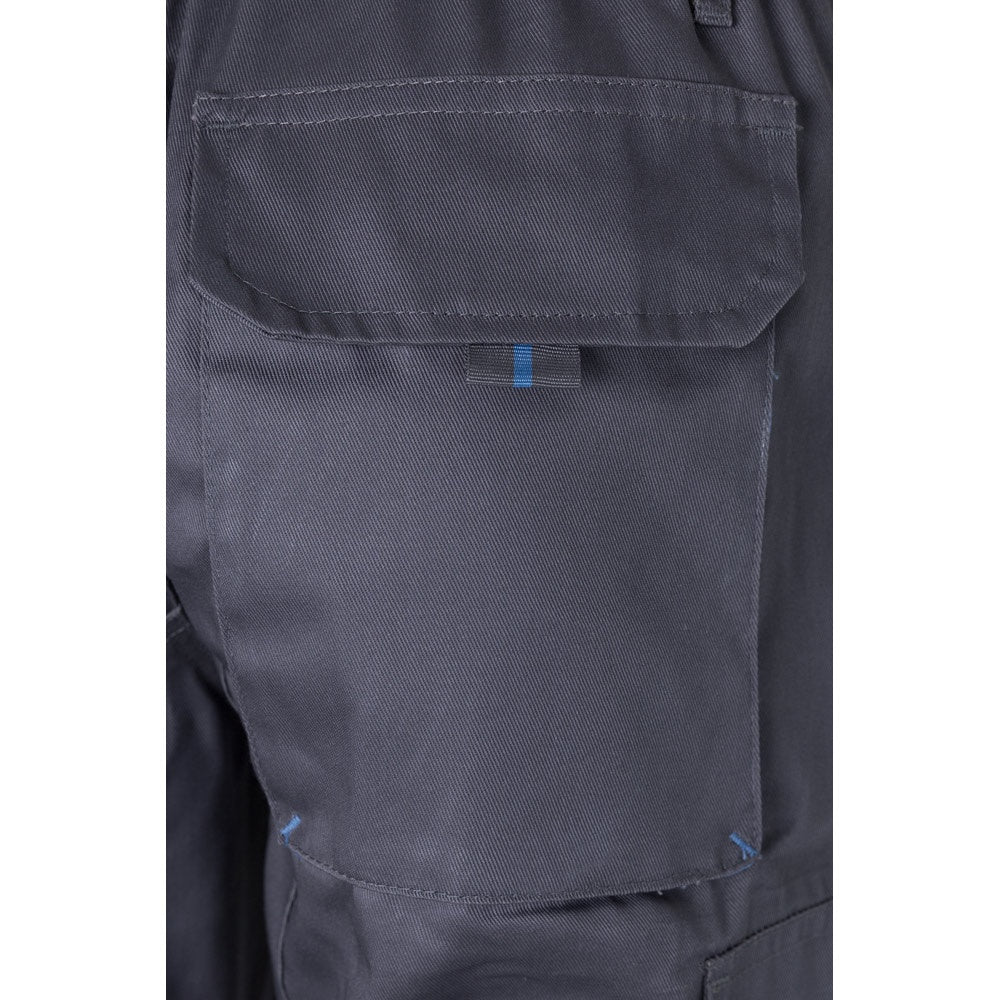 VL HYPNOS promotional workwear garment in grey / light blue with custom logo branding