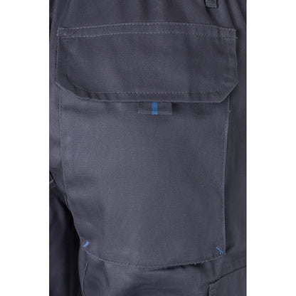 VL HYPNOS promotional workwear garment in grey / light blue with custom logo branding