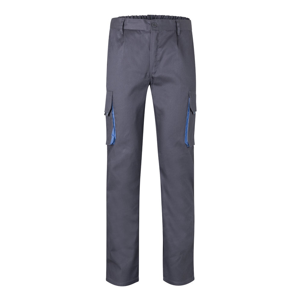 VL HYPNOS promotional workwear garment in grey / light blue with custom logo branding