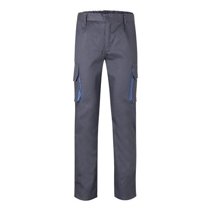 VL HYPNOS promotional workwear garment in grey / light blue with custom logo branding
