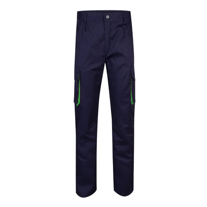 VL HYPNOS promotional workwear garment in navy blue / green with custom logo branding
