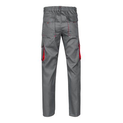 VL HYPNOS promotional workwear garment in grey / red (detail view) with custom logo branding