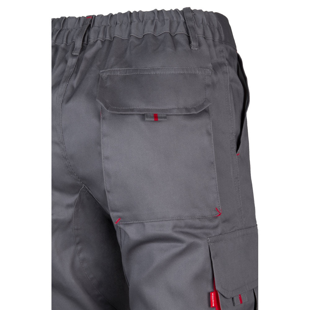 VL HYPNOS promotional workwear garment in grey / red with custom logo branding