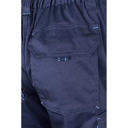 VL HYPNOS promotional workwear garment in navy blue / light blue with custom logo branding