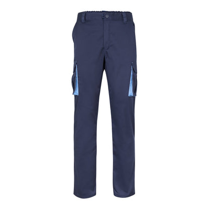 VL HYPNOS promotional workwear garment in navy blue / light blue with custom logo branding