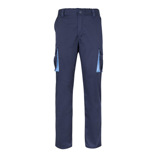 VL HYPNOS promotional workwear garment in navy blue / light blue with custom logo branding