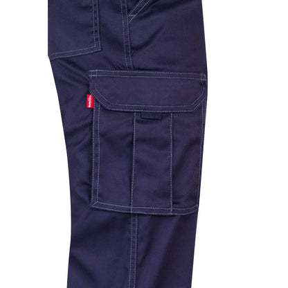 VL PAN promotional workwear garment in blue (detail view) with custom logo branding