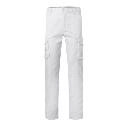VL PAN promotional workwear garment in white with custom logo branding