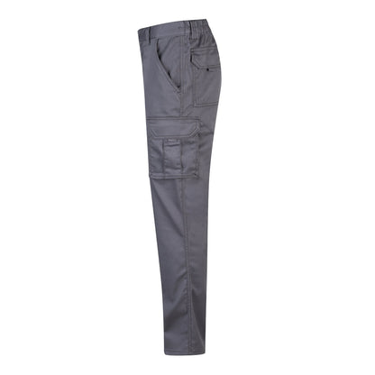 VL PAN promotional workwear garment in grey (detail view) with custom logo branding