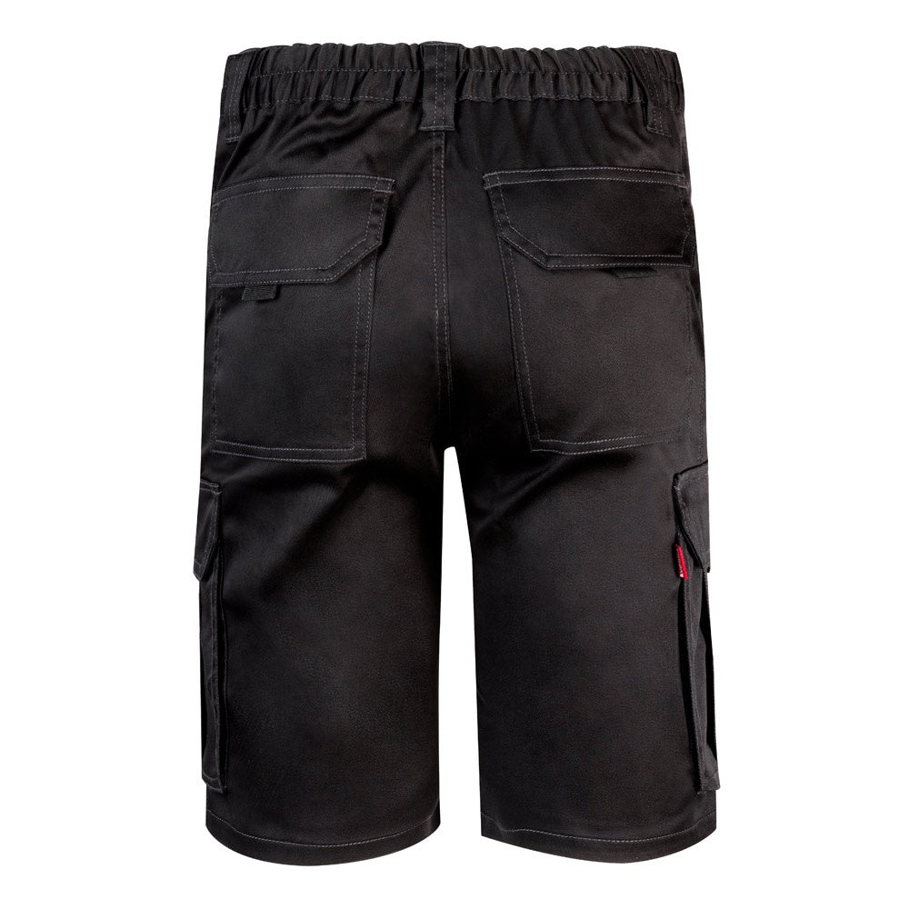 VL HEBE promotional sports garment in black (detail view) with custom logo branding