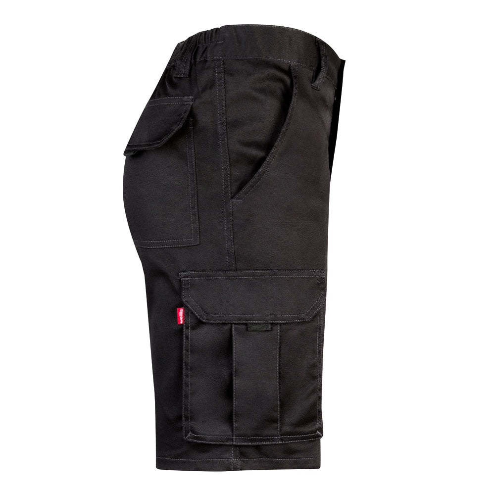 VL HEBE promotional sports garment in black (detail view) with custom logo branding