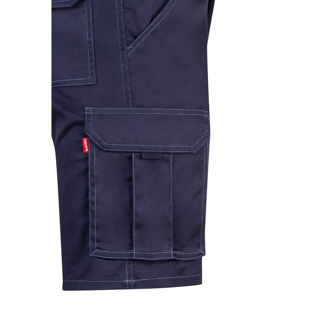 VL HEBE promotional sports garment in blue (detail view) with custom logo branding
