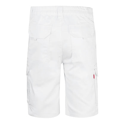 VL HEBE promotional sports garment in white (detail view) with custom logo branding